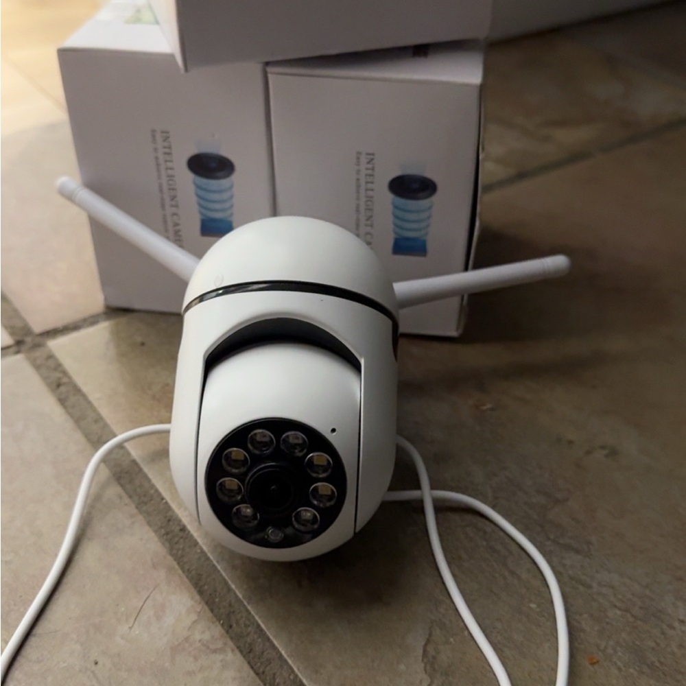 White Wireless Security Camera - Picture 2 of 3